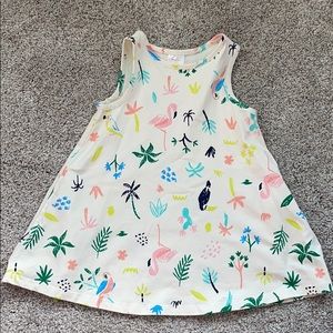 Hanna Andersson Flamingo/Palm Dress. Size 3